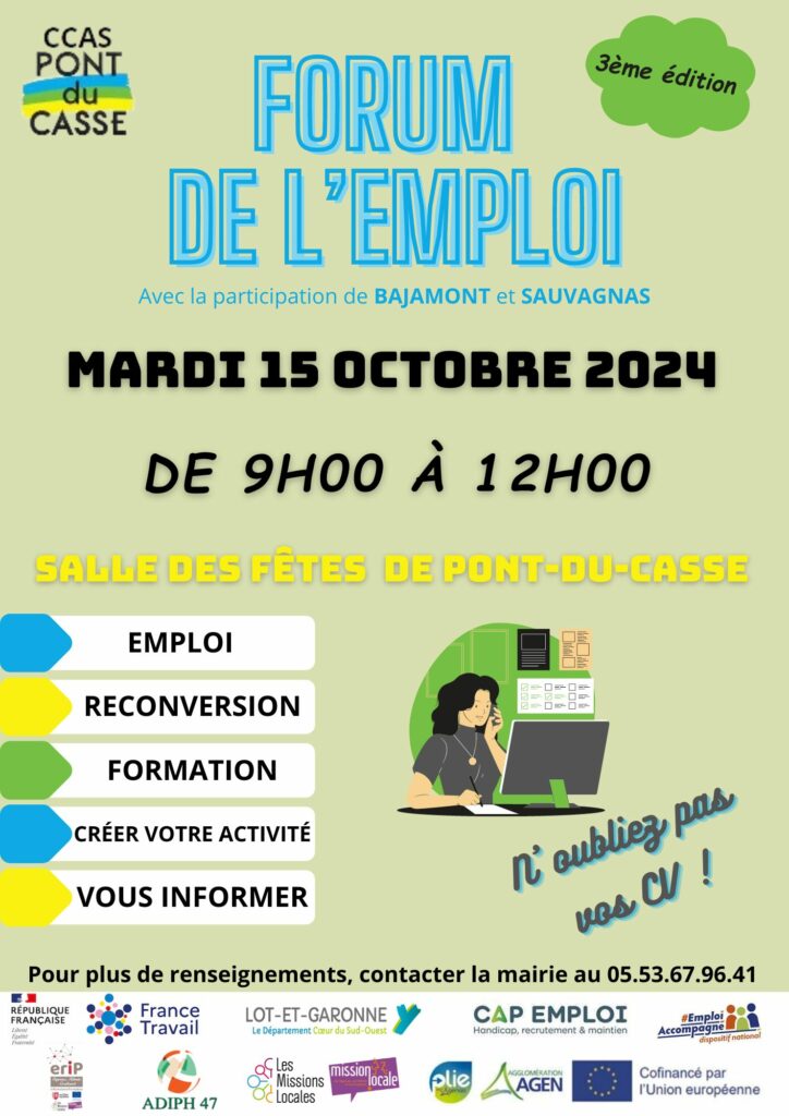 FLYER FORUM DE L EMPLOI PONT DU CASSE